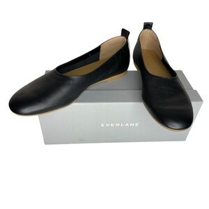 Everlane Black Leather Flats